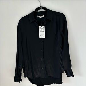 Zara Black Button Down Shirt